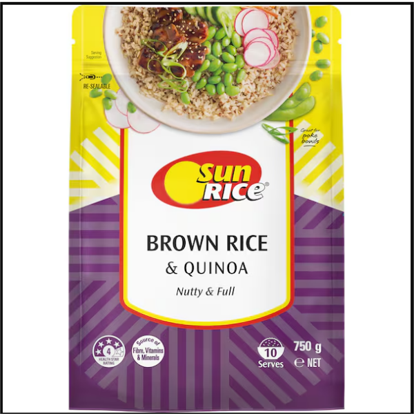 Sun Rice Australian Brown Rice With Quinoa 750g