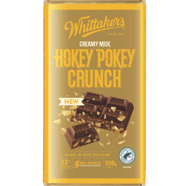 Whittakers Creamy Milk Hokey Pokey Crunch Chocolate 250g