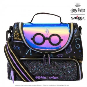 Smiggle Harry Potter Double Compartment Black Lunch Bag