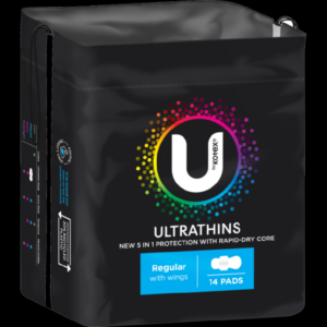U By Kotex Ultrathins Regular With Wings 14 Pads